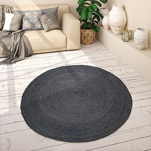 Paco Home Teppich »Viborg 595«, rund, 13 mm Höhe, Jute, Modern, Boho, Handg günstig online kaufen