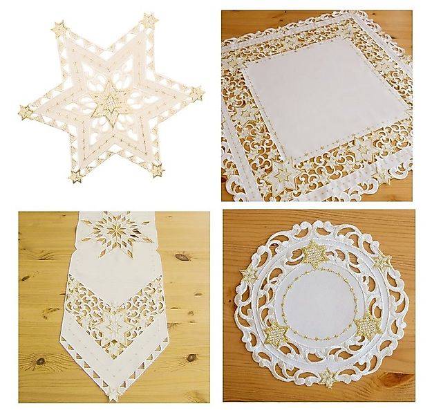 matches21 HOME & HOBBY Tischdecke Tischdeckchen SELINA Stern Cutout Stick e günstig online kaufen