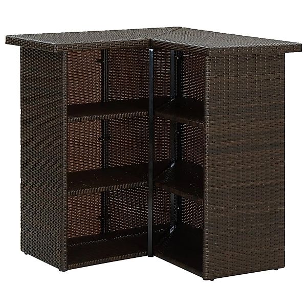 vidaXL Esstisch Eck-Bartisch Braun 100x50x105 cm günstig online kaufen