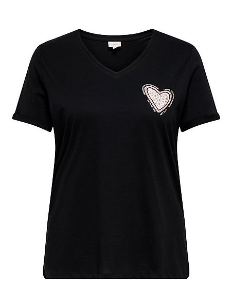 ONLY CARMAKOMA Kurzarmshirt CARBEA LIFE SS V-NECK TEE Baumwolle, regular fi günstig online kaufen