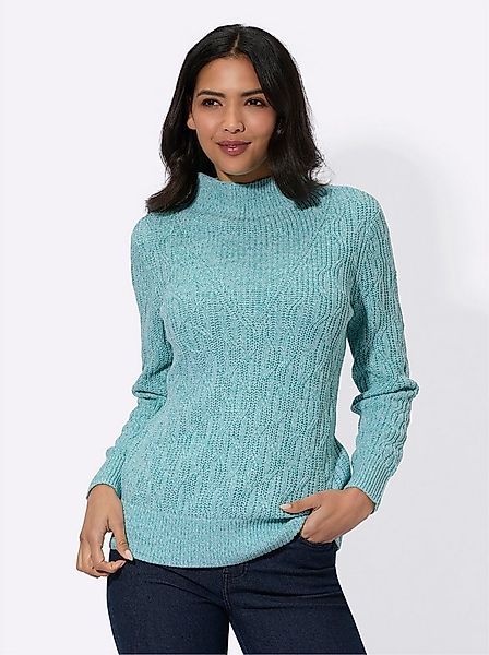 Sieh an! Strickpullover Langarm-Pullover Langarm Mustermix gestrickt günstig online kaufen