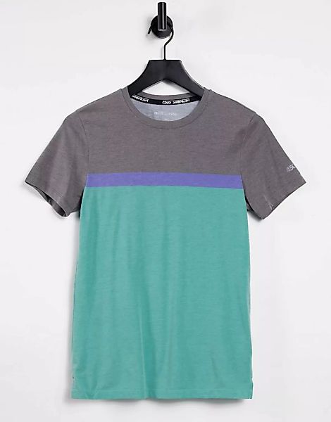 ASOS 4505 – Training – T-Shirt mit Farbblockdesign-Blau günstig online kaufen