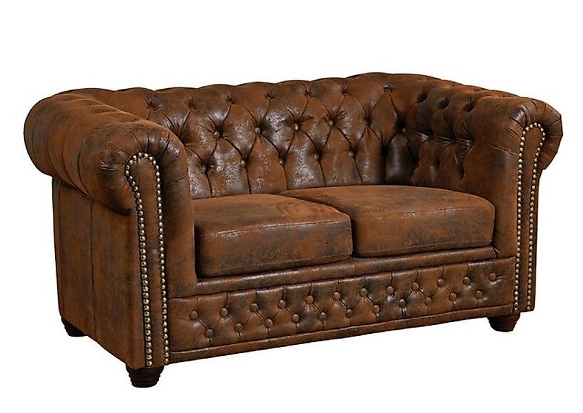 Massivmoebel24 Chesterfield-Sofa CHESTERFIELD, Wellenfederung günstig online kaufen