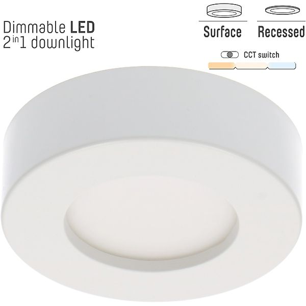Einbaustrahler 6 W 500,m CCT Ø 10 cm dimmbar Opal günstig online kaufen