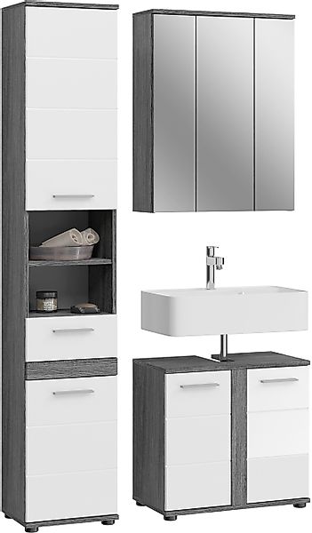 welltime Badmöbel-Set "LUCCA, 3 teilig,TOPSELLER, MDF Hochglanzfront, beste günstig online kaufen