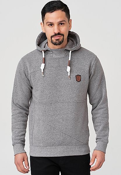 Indicode Kapuzenpullover Meza mit asymmetrischen Ziernähten günstig online kaufen