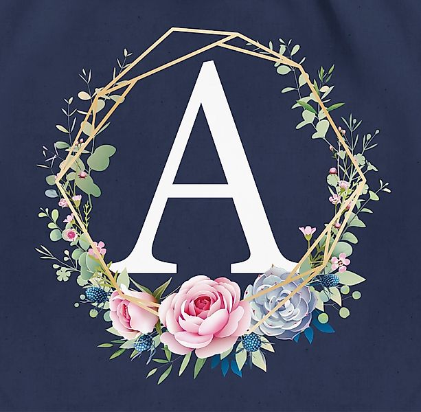 Shirtracer Turnbeutel Blumenkranz Mit Buchstabe A, günstig online kaufen