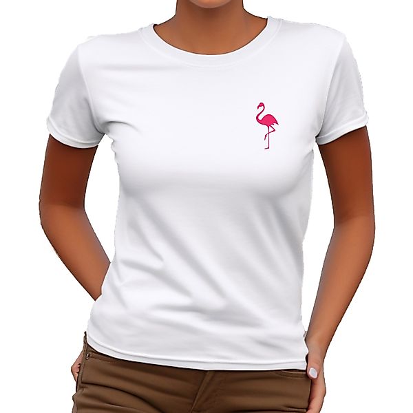 Banco T-Shirt Damen Sommer Flamingo Unifarben günstig online kaufen