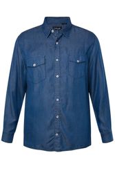 Men Plus Kurzarmhemd Men+ Jeansoptik-Hemd Langarm günstig online kaufen
