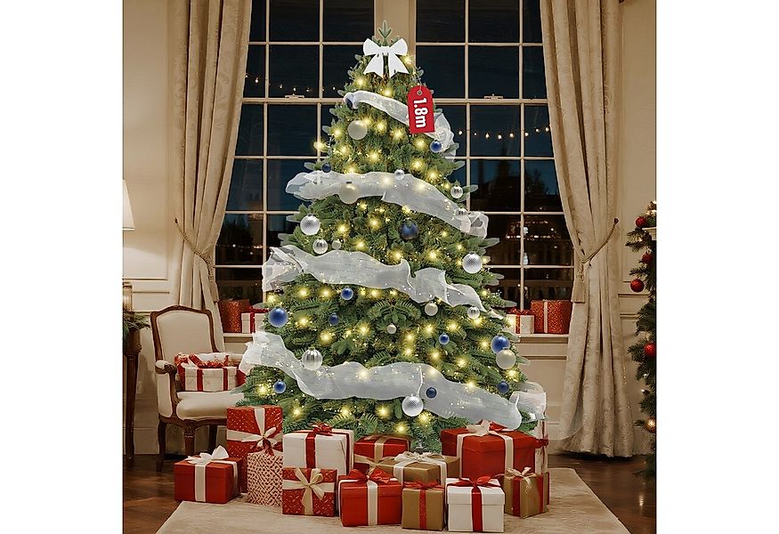 Ferghana Künstlicher Weihnachtsbaum 150/180/210/250CM mit 100/150/200/250LE günstig online kaufen