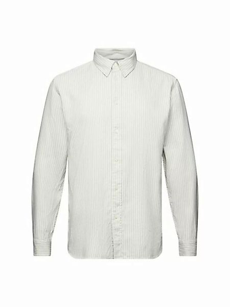 Esprit Langarmhemd Baumwollflanell-Hemd mit Nadelstreifen günstig online kaufen