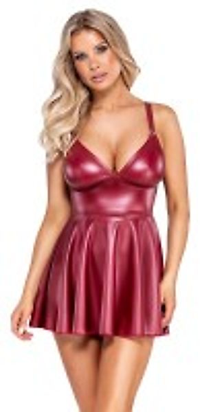 Träger-Minikleid im roten Mattlook günstig online kaufen