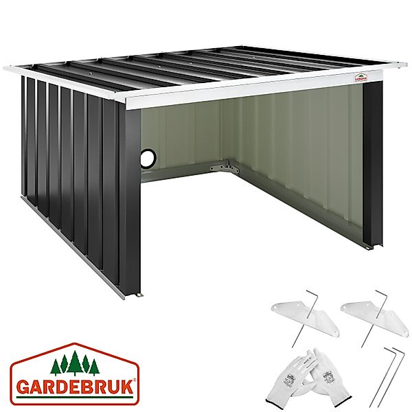 Gardebruk Mähroboter-Garage, Pultdach Metall 86x100x63cm 4x Erdanker Carpor günstig online kaufen