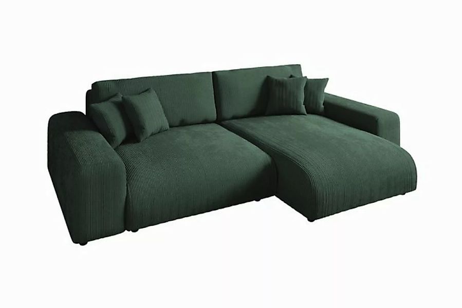 luma-home Ecksofa 21005, mit Schlaffunktion und Bettkasten 255x165 cm, Well günstig online kaufen