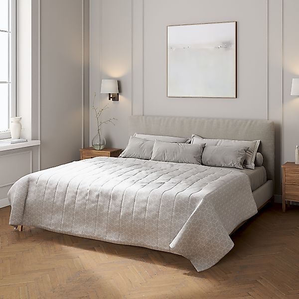 Tagesdecke mit Streifen-Steppung, grau, Sunny (143-50) günstig online kaufen