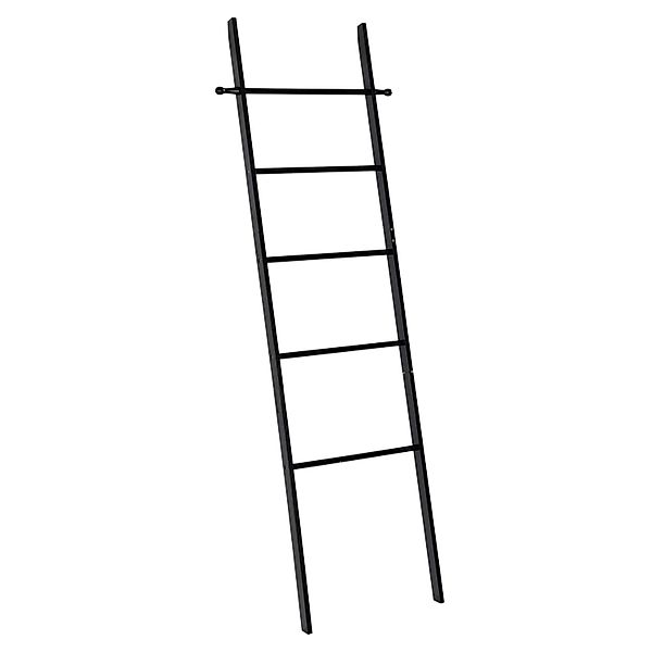 WENKO Handtuchleiter Loft, Bambus, schwarz lackiert günstig online kaufen