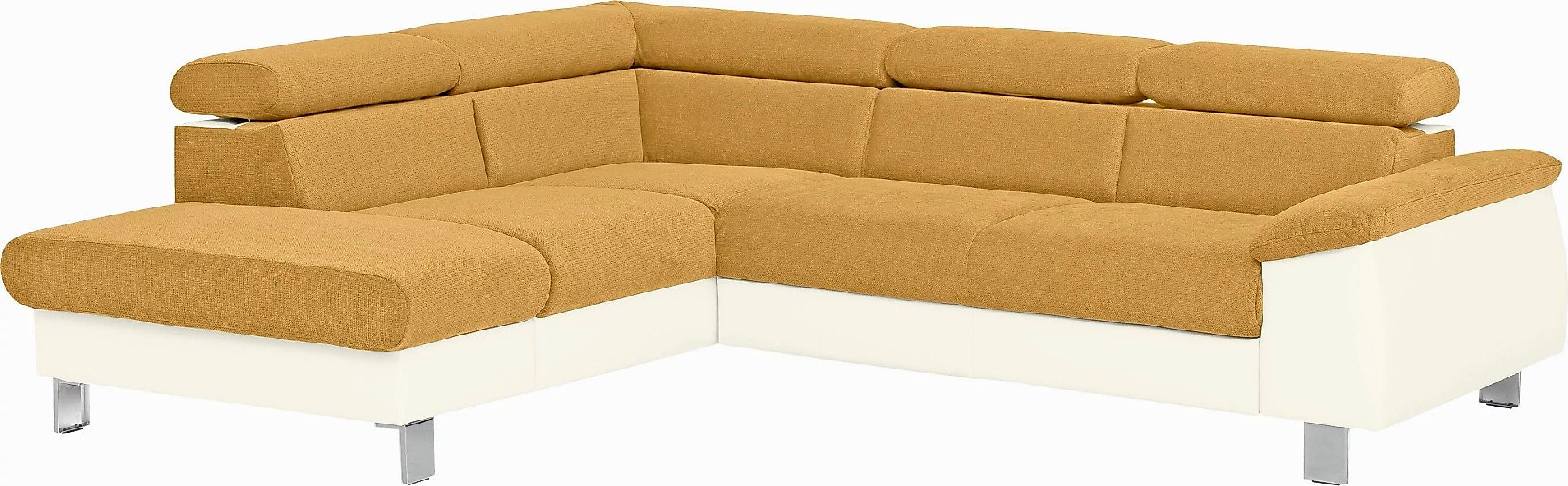 COTTA Ecksofa »Komaris L-Form mit Kopfteilverstellung«, wahlweise mit Bettf günstig online kaufen