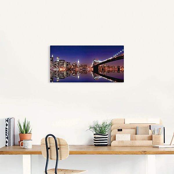 Artland Leinwandbild "New York Skyline", Amerika, (1 St.), auf Keilrahmen g günstig online kaufen