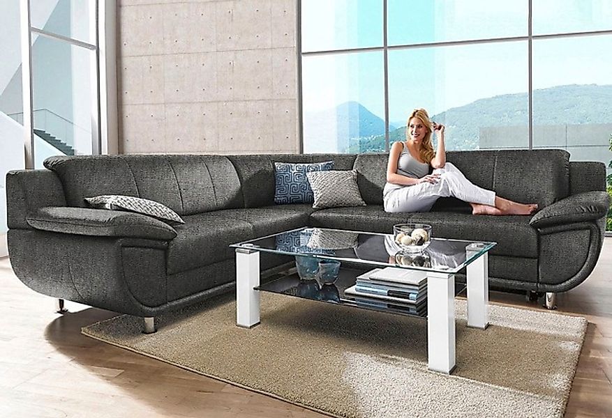 TRENDMANUFAKTUR Ecksofa »Rondo wahlweise mit Schlaffunktion, bequeme Armleh günstig online kaufen