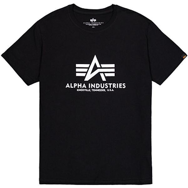 Alpha Industries  T-Shirts & Poloshirts Basic T-Shirt - black günstig online kaufen