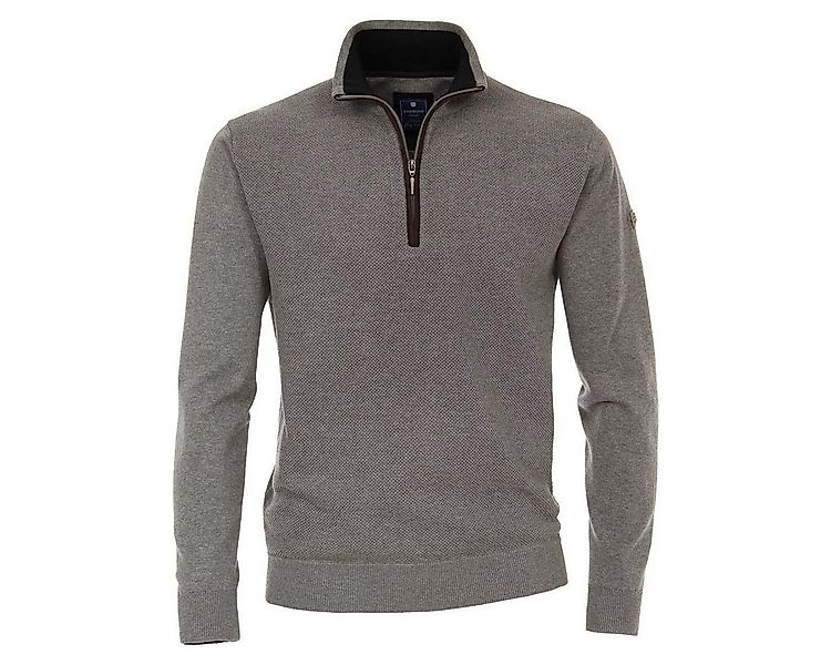Redmond Troyer REDMOND Casual Herren Strick-Troyer Comfort Baumwolle Grau günstig online kaufen