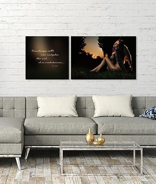 queence Leinwandbild »Versuchungen«, Erotische Bilder-Engel-Kunst-Modern-Sp günstig online kaufen