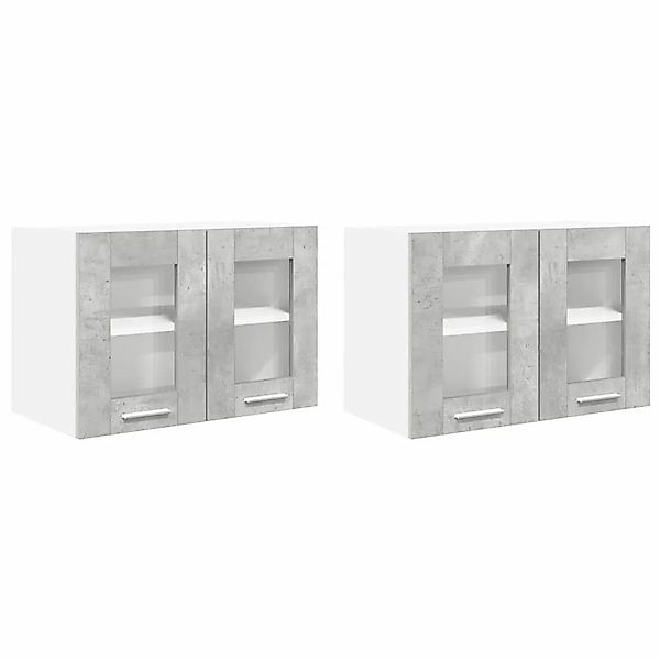 vidaXL Hängeschrank 2 Stk Beton Grau 60 x 31 x 40 cm Holzwerkstoff 884217 günstig online kaufen