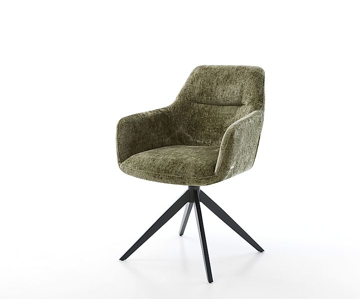 Drehstuhl Pejo-Flex Chenille Rost Kreuzgestell breit Schwarz 360° drehbar W günstig online kaufen