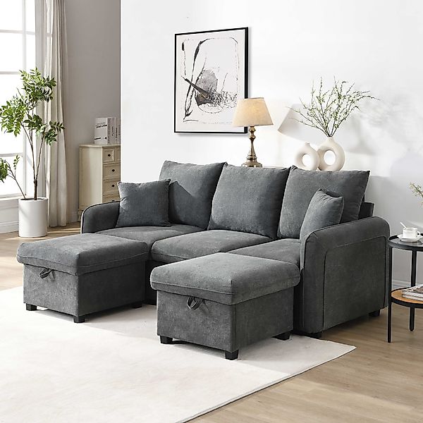 BlingBin Ecksofa Multifunktionales 3-Sitzer Sofa mit günstig online kaufen