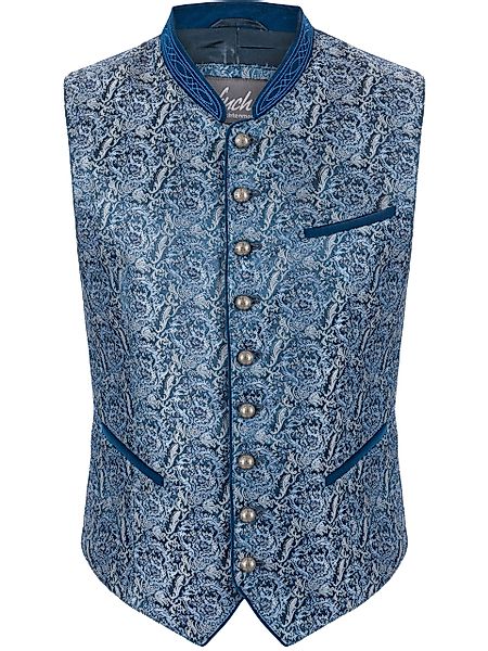 FUCHS Trachtenweste Trachtenweste Rupert royalblau (1-tlg) günstig online kaufen
