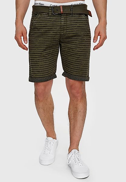 Indicode Chinoshorts Arroyo mit auffälligem Streifenmuster günstig online kaufen