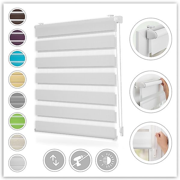 LICHTBLICK ORIGINAL Doppelrollo »Duo Rollo Klemmfix«, Lichtschutz, ohne Boh günstig online kaufen
