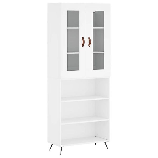 vidaXL Vitrine Wohnzimmerschrank Vitrine Hochschrank Highboard Weiß 69,5x34 günstig online kaufen