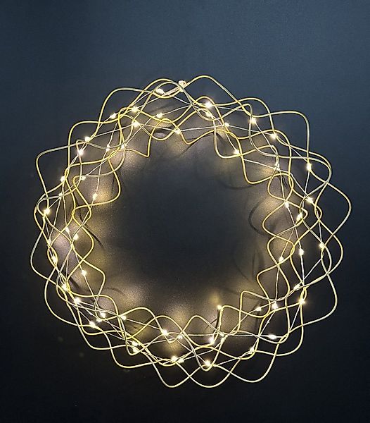 Trend Line Dekokranz TrendLine LED Lichterkranz Ø 30 cm gold warmweiß günstig online kaufen