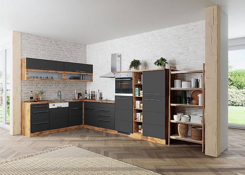 KOCHSTATION Winkelküche "KS-Wien" Stellbreite 220 x 340 cm, wahlweise mit E günstig online kaufen