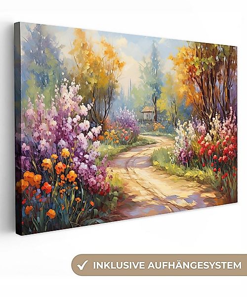 OneMillionCanvasses® Leinwandbild Blumen - Bäume - Kunst - Aquarell, Fotodr günstig online kaufen