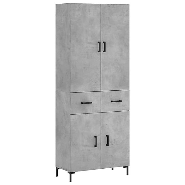 vidaXL Highboard Betongrau 69,5x34x180 cm Holzwerkstoff 3198149 günstig online kaufen