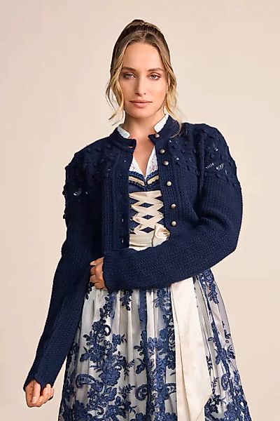 KRÜGER COLLECTION Trachtenjacke Ajour-Strickjacke günstig online kaufen