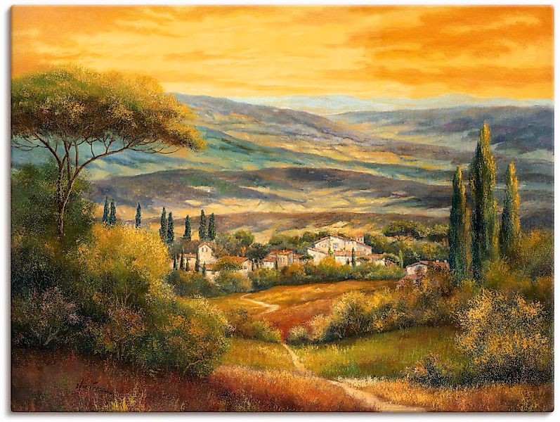 Artland Wandbild "Toskanatal" Europa 1 Stk. tlg. als Leinwandbild, Poster i günstig online kaufen