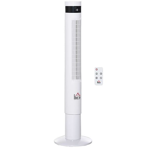 HOMCOM Turmventilator mit Fernsteuerung  85° Oszillierend, 110cm, 50W, 3 Mo günstig online kaufen
