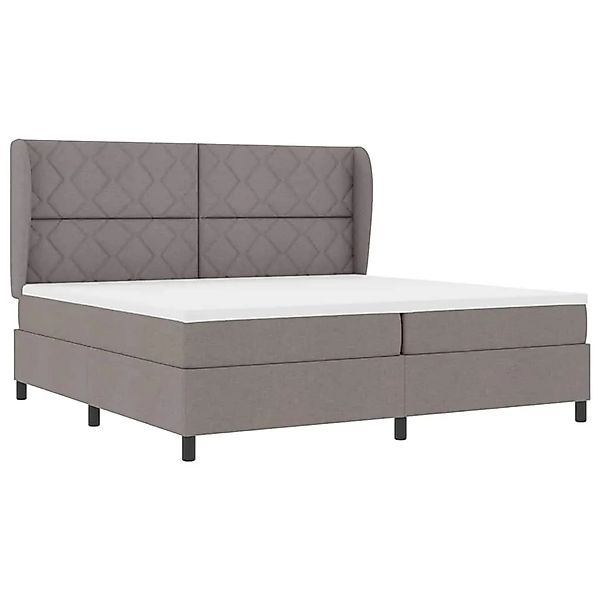 vidaXL Boxspringbett mit Matratze Taupe 200 x 200 cm Stoff 3340652 günstig online kaufen
