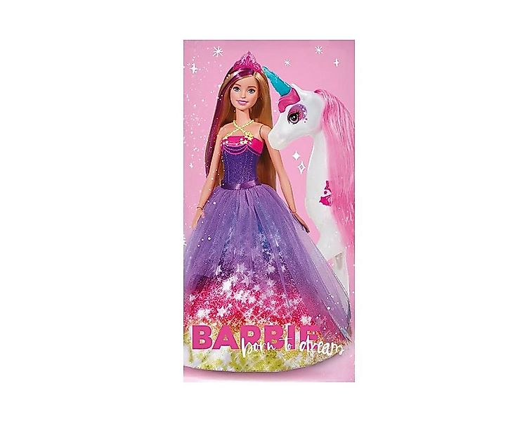 Barbie Badetücher Barbie Badetuch 70x140cm – Born to Dream Strandtuch, 100% günstig online kaufen