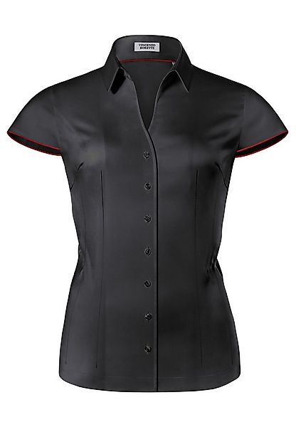 Vincenzo Boretti Klassische Bluse leicht tailliert Kurzarm günstig online kaufen