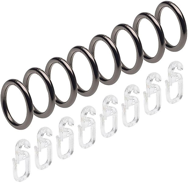 Liedeco Gardinenring, Gardinenstangen, (Set, 8-St., mit günstig online kaufen