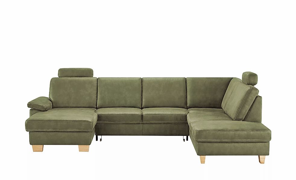 meinSofa Wohnlandschaft  Kunstleder Samu ¦ grün ¦ Maße (cm): B: 316 H: 90 T günstig online kaufen