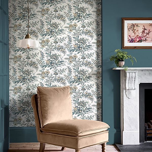 LAURA ASHLEY Vliestapete MARLBROOK, glatt, floral, günstig online kaufen
