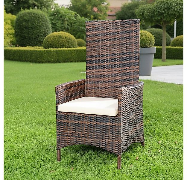 Mucola Gartenstuhl Relaxsessel Loungestuhl Sitzmöbel Verstellbar Polyrattan günstig online kaufen