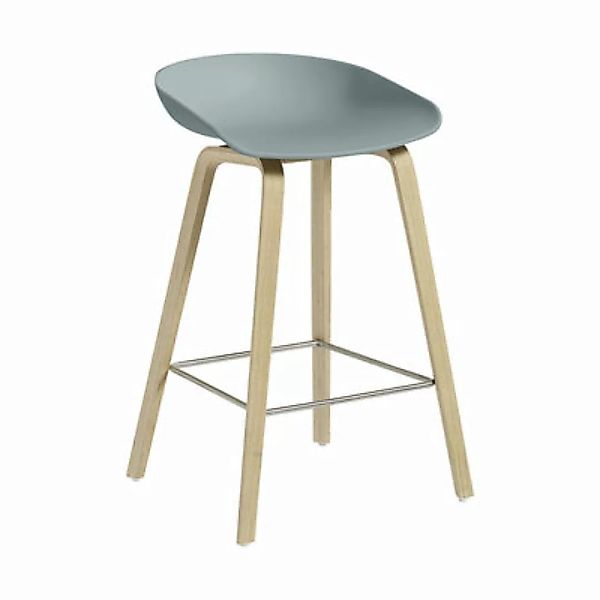 Barhocker About a stool AAS 32 LOW plastikmaterial blau / H 65 cm - Recycel günstig online kaufen