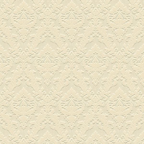 Bricoflor Elegante Barock Tapete Samt Vliestapete mit Flock Ornament in Cre günstig online kaufen