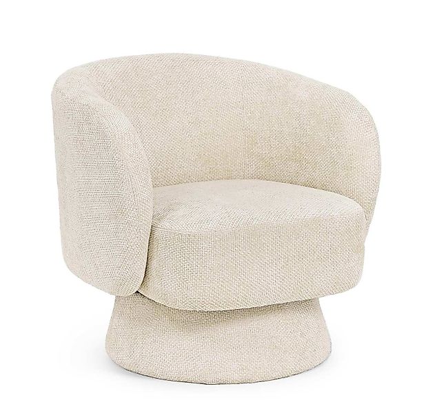 Bizzotto Drehsessel Julienne aus Stoff, Beige, günstig online kaufen